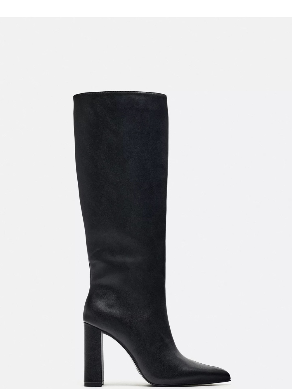 Zara Black Over-the-Knee Pointed Heel Boots